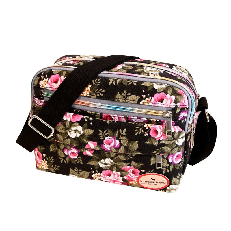 Canvas Shoulder Diagonal Small Square Handbag Large Capacity Crossbody Bag