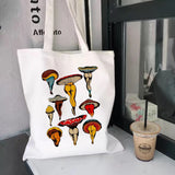 Canvas Shoulder Bag Flower Frog Female Handbag Large Capacity Reusable Shopping
