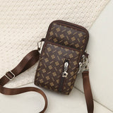 Women's Crossbody Bag Oblique Cross Mobile Phone Bag PU Leather Shoulder Bag