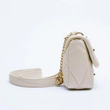 Rivet Quilted Crossbody Bag Small Flap Shoulder Bag