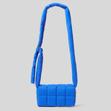 Women's Quilted Shoulder Bag Canvas Padded Crossbody Bag