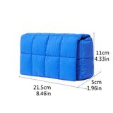Women's Quilted Shoulder Bag Canvas Padded Crossbody Bag