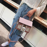 Women's Cartoon House Shoulder Bag Crossbody Messenger Bag