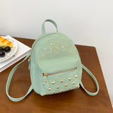 Women's Mini Backpack Daily Rucksack Female Leather Purse Studded Ladies