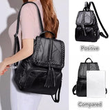 Women's PU Leather Backpack Classic Waterproof School Bag