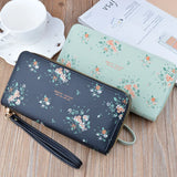 Women's Double Deck Zip Wallet Handhold Bag