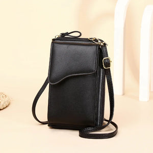 Women's Small Shoulder Bag Handbag Crossbody Phone Pocket PU Leather