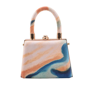 Japanese Summer Print Landscape Mini Handbag