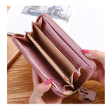 Cat Cartoon Women's Leather Wallet Big Capacity Phone Wallet