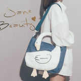 Autumn Winter Lamb Plush Shoulder Bag Student Messenger Bag
