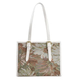 Large Capacity Shoulder Bag with Flower Painting