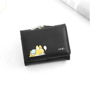 Small Leather Zipper Wallet for Women Purse