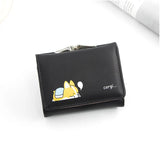 Small Leather Zipper Wallet for Women Purse