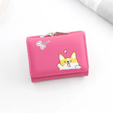 Small Leather Zipper Wallet for Women Purse