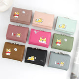 Small Leather Zipper Wallet for Women Purse