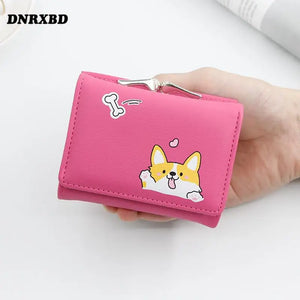 Small Leather Zipper Wallet for Women Purse
