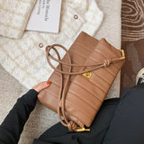 Crocodile Pattern PU Leather Handbag Ladies One Shoulder Messenger Bag