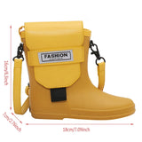 Women's Mini Shoulder Bag with Rain Boots Shape