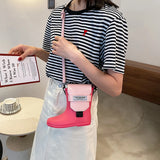 Women's Mini Shoulder Bag with Rain Boots Shape