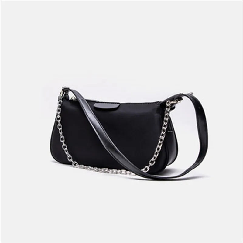 Vintage Retro French Solid Shoulder Bag Small Bolsa Feminina
