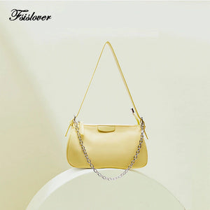 Vintage Retro French Solid Shoulder Bag Small Bolsa Feminina