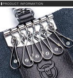Men's Leather Key Pouch Multi-Hook Waist Keychain