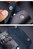 Men's Leather Key Pouch Multi-Hook Waist Keychain