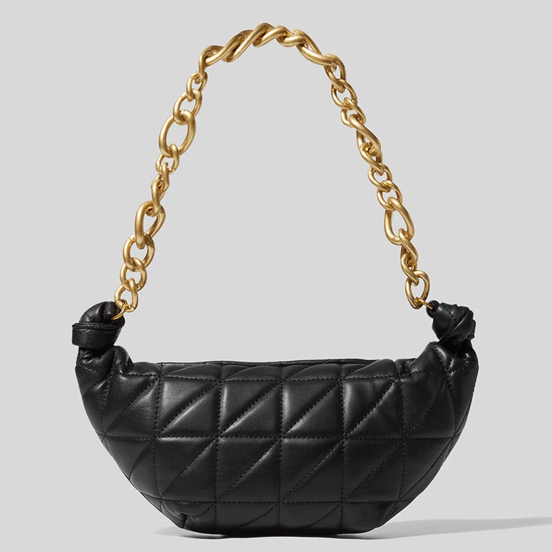 Small Handbag with Thick Chain Shoulder Strap