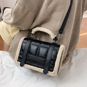 Plush Ladies Handbag Wallet Shoulder Messenger Bag