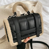Plush Ladies Handbag Wallet Shoulder Messenger Bag