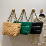 Soft PU Leather Winter Handbag Casual Chain Shoulder Bag