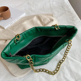 Soft PU Leather Winter Handbag Casual Chain Shoulder Bag