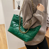 Soft PU Leather Winter Handbag Casual Chain Shoulder Bag