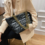 Soft PU Leather Winter Handbag Casual Chain Shoulder Bag