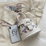 Ladies Graffiti Small Tote Bag Shoulder Messenger Bag