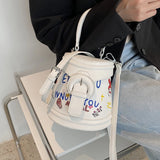 Ladies Graffiti Small Tote Bag Shoulder Messenger Bag