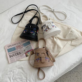 Ladies Graffiti Small Tote Bag Shoulder Messenger Bag