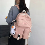 Canvas Women Backpack Student Schoolbag Mochila