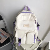 Canvas Women Backpack Student Schoolbag Mochila