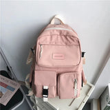 Canvas Women Backpack Student Schoolbag Mochila