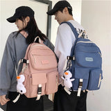 Canvas Women Backpack Student Schoolbag Mochila
