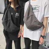 Japanese Style Canvas Messenger Bag for Men and Women