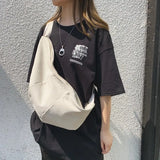 Japanese Style Canvas Messenger Bag for Men and Women