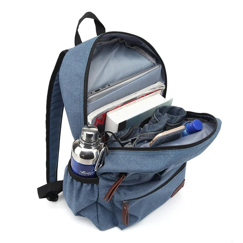 Neutral Solid Oxford Backpack for School