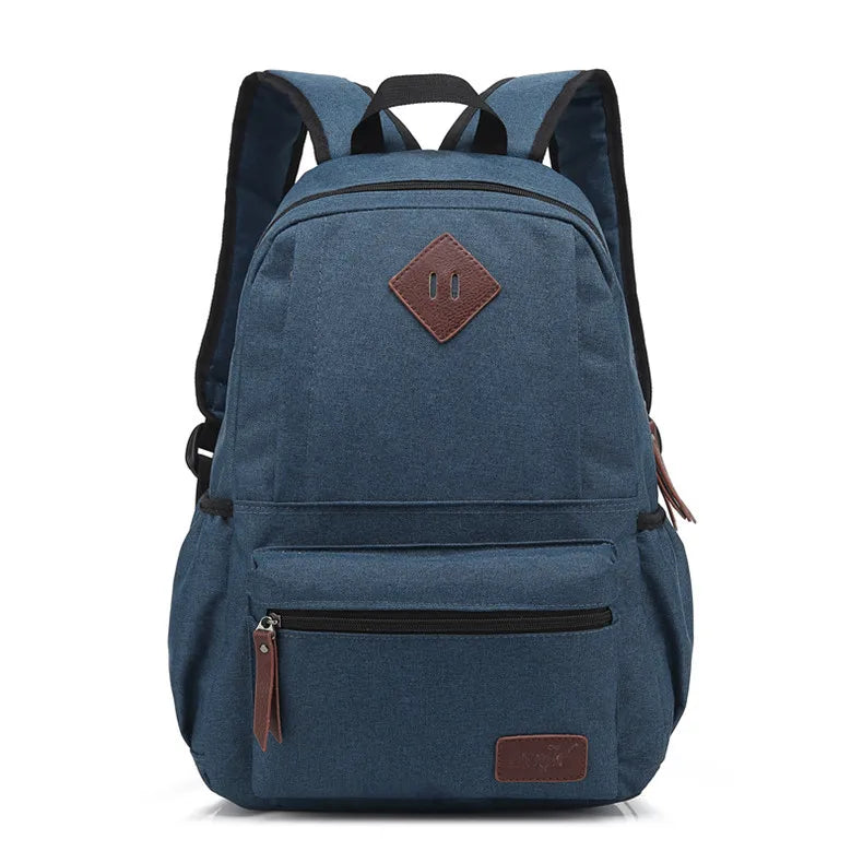 Neutral Solid Oxford Backpack for School
