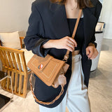 PU Leather Small Square Bag Chain Bag Women's Shoulder Messenger Bag