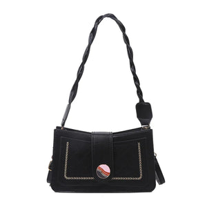 PU Leather Small Square Bag Chain Bag Women's Shoulder Messenger Bag