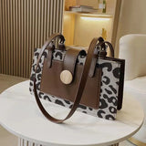 Leopard Texture Small Square Messenger Bag