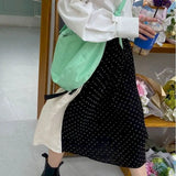 Canvas Shoulder Bag Crossbody Student Girl Small Crescent Shape Dumpling Bag