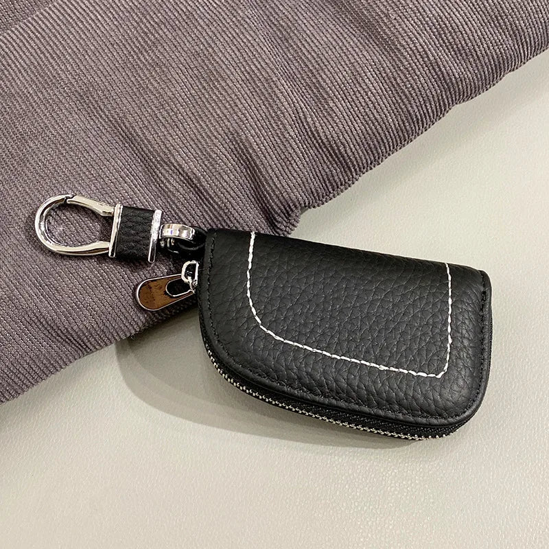 Leather Wallet with Key Pack, Men's & Women's Multi-functional Storage Bag